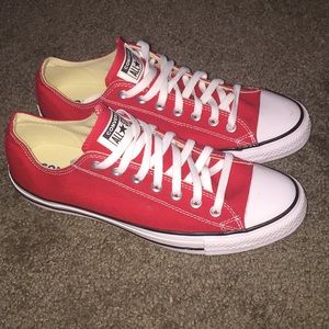 Men’s Red Converse Sneakers Size 10